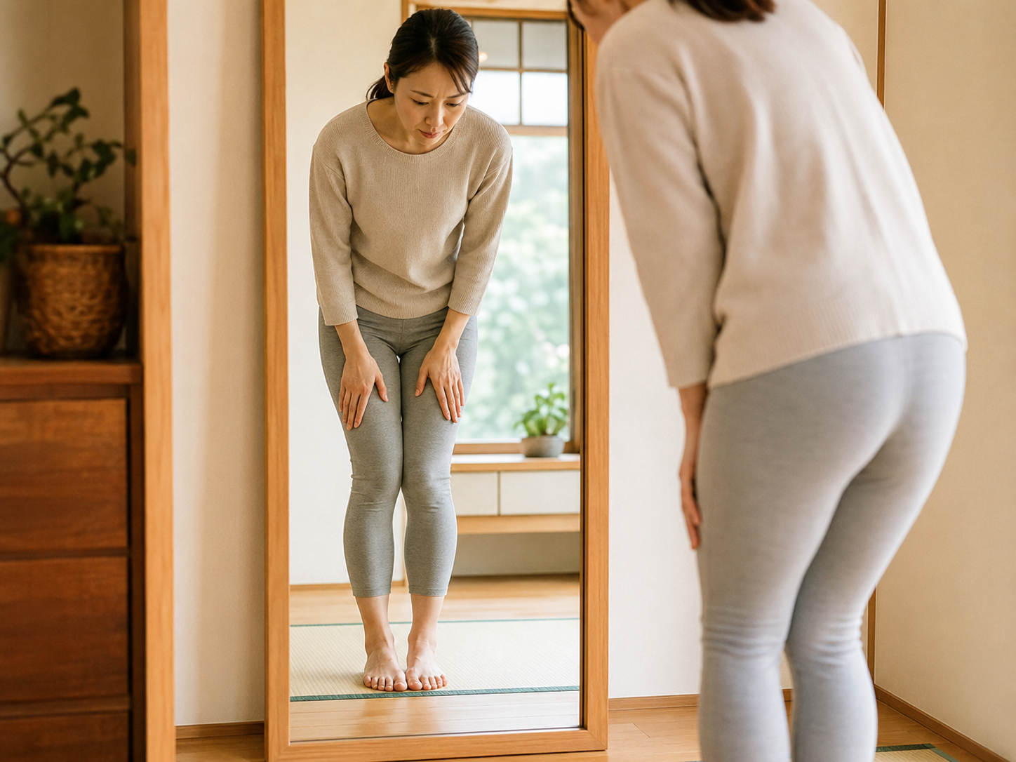 【横手市】マッサージだけでは直らない「O脚」と「下半身太り」!整体×筋トレでまっすぐな美脚を作る方法