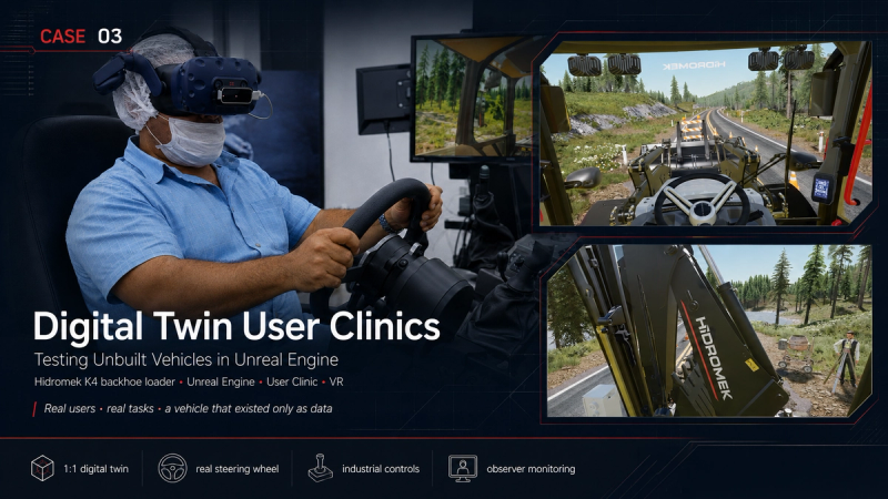 Digital Twin User Clinics — Testing Unbuilt Vehicles in Unreal Engine