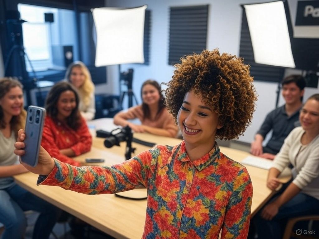 Influenceur promouvant une campagne de communication efficace