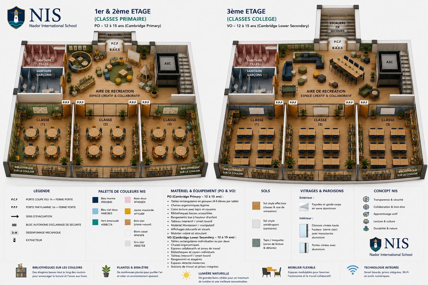 Primary & Lower Secondary — visualisation of the planned learning environment.