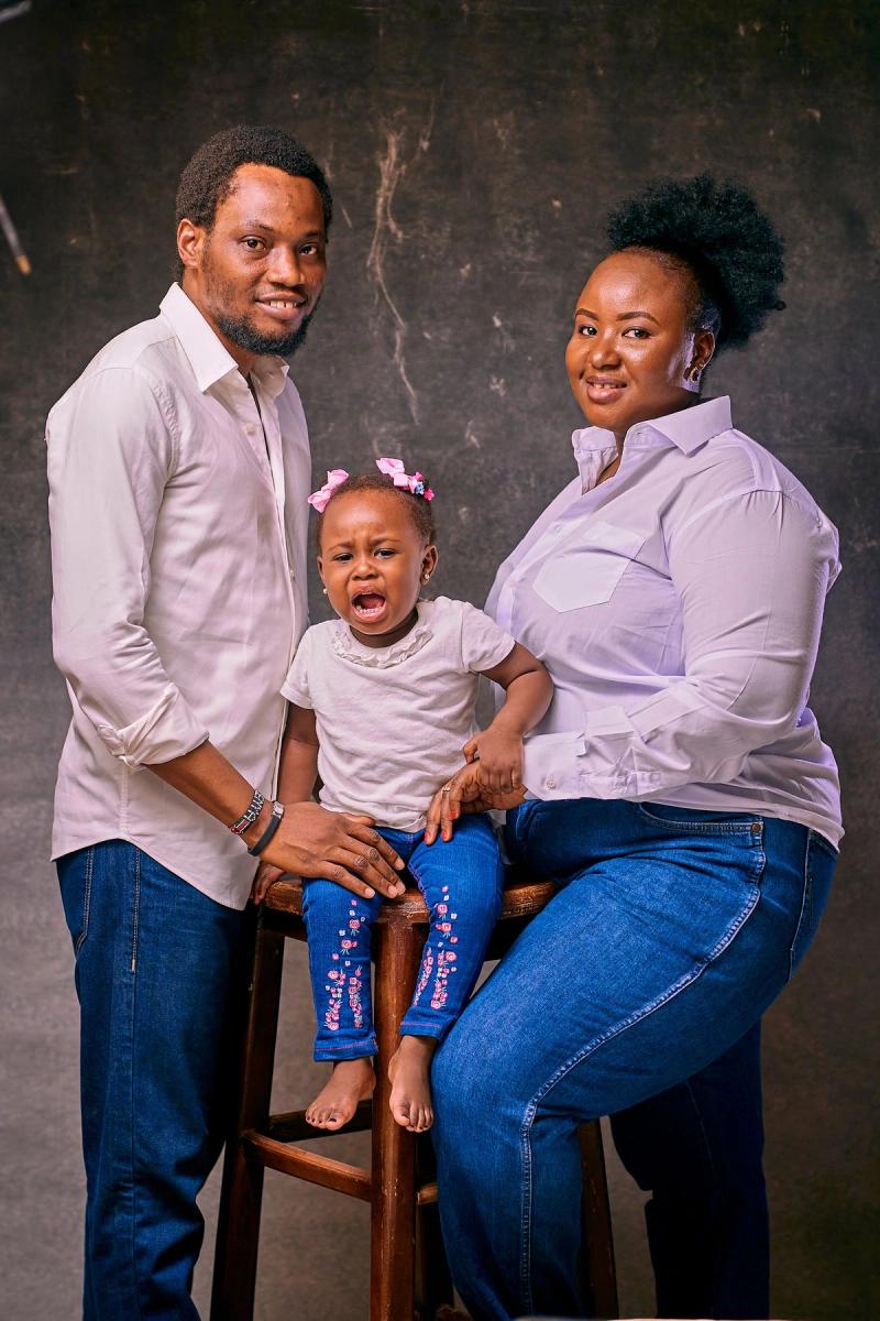 A family with their child