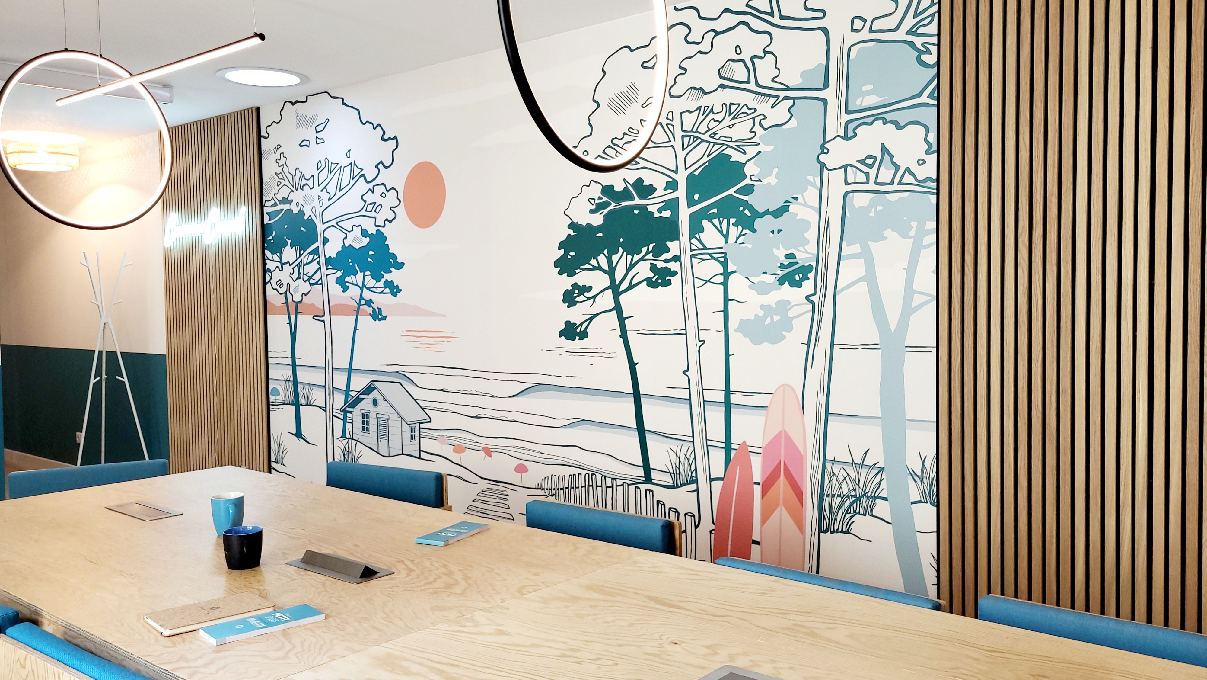 Aménagement et décoration intérieure d’un bureau de conseil.