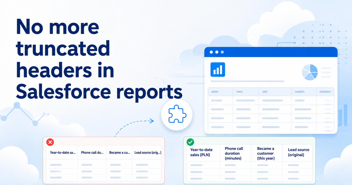 A solution to the Salesforce reporting issue