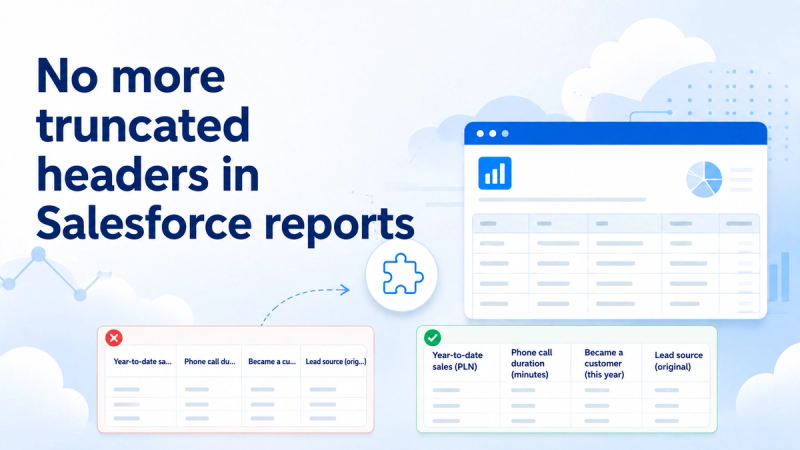 Salesforce Report Header Wrapper - a solution to the Salesforce reporting issue