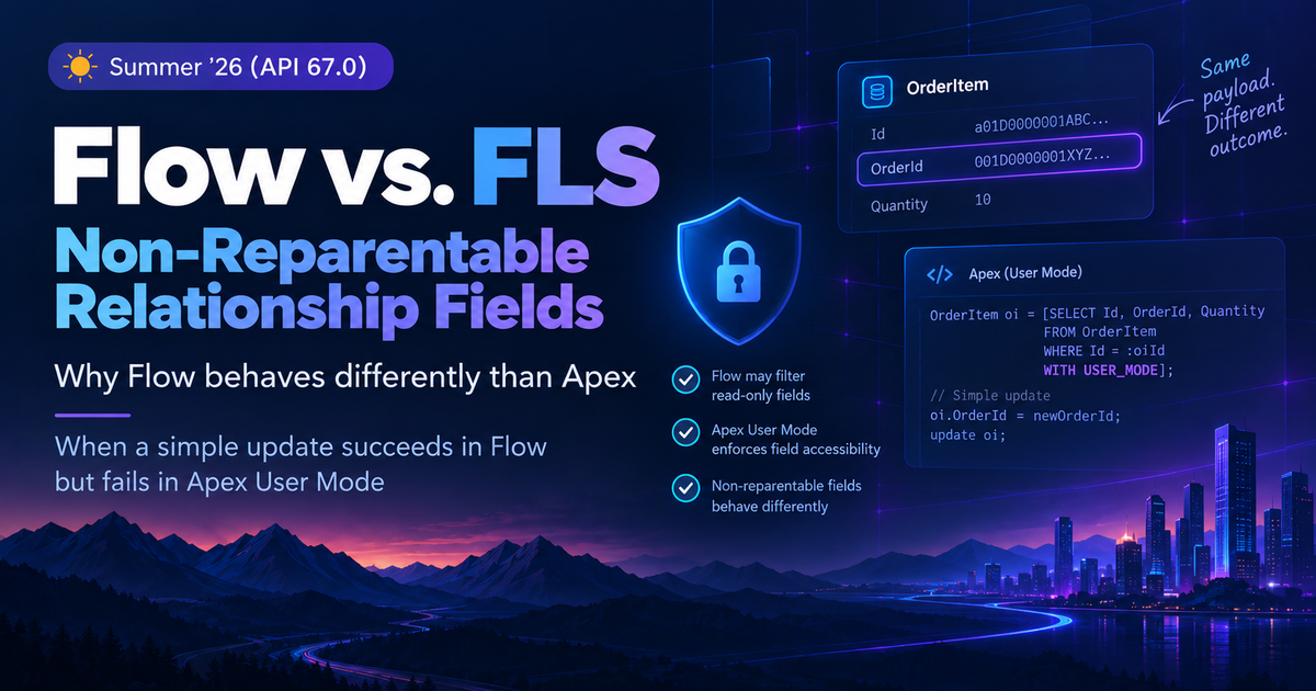 Flow vs. FLS: Non-Reparentable Relationship Fields