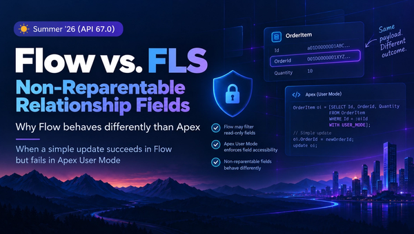 Flow vs. FLS: Non-Reparentable Relationship Fields