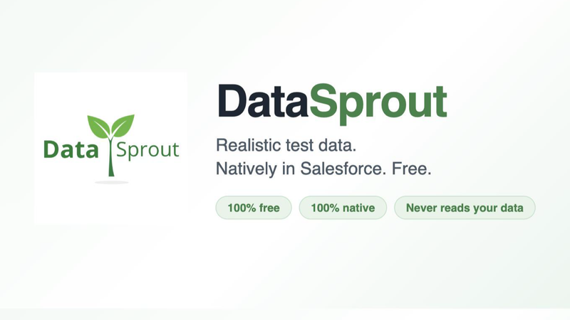 DataSprout - darmowy generator danych testowych, zbudowany natywnie na platformie Salesforce