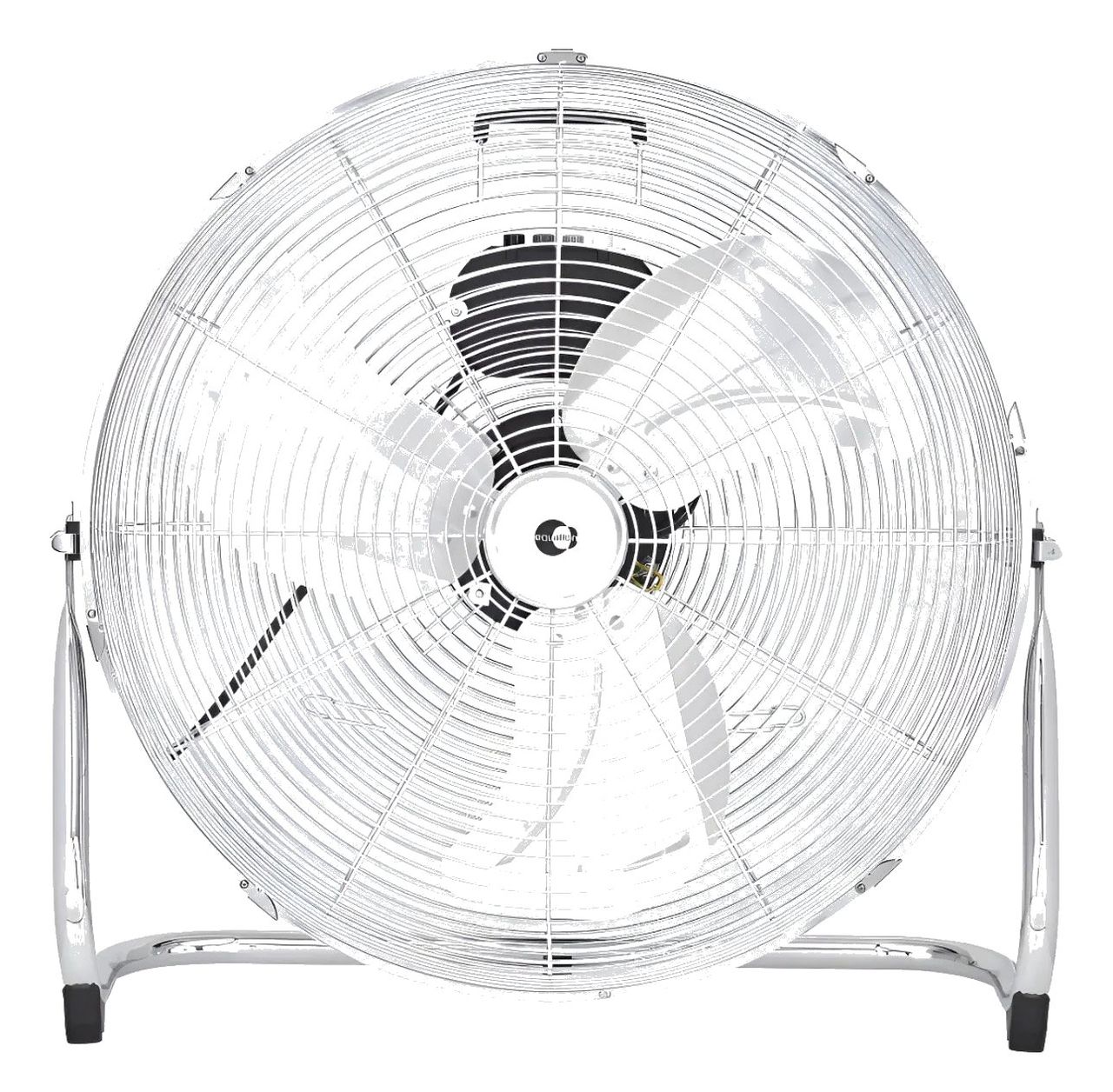 Ventilador de chão cromado
