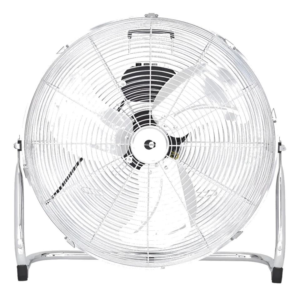 Ventilador de chão cromado