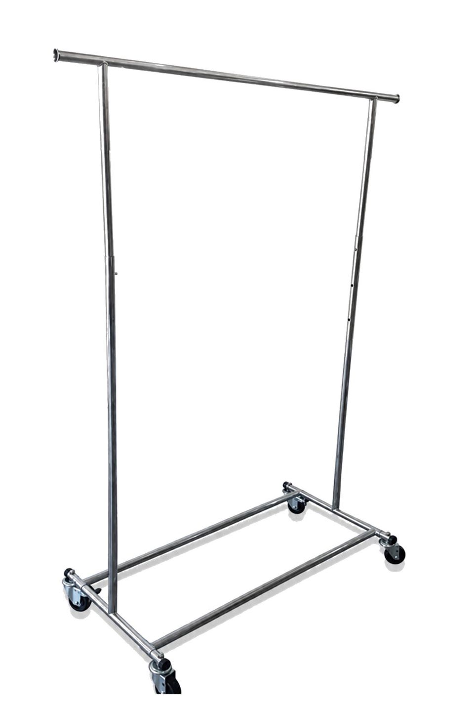Arara cromada com rodízios