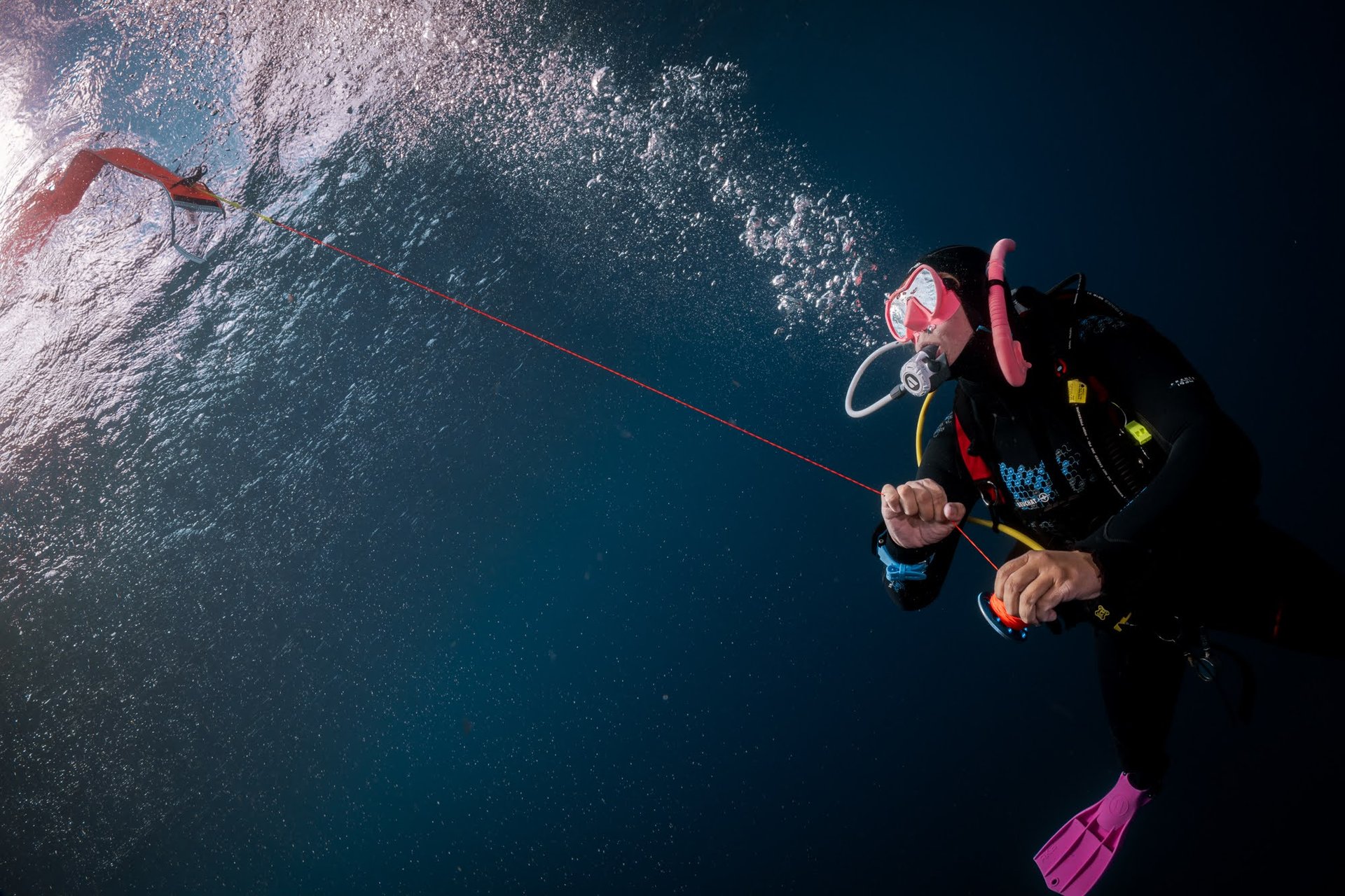 padi divemaster in training with dive tutukaka