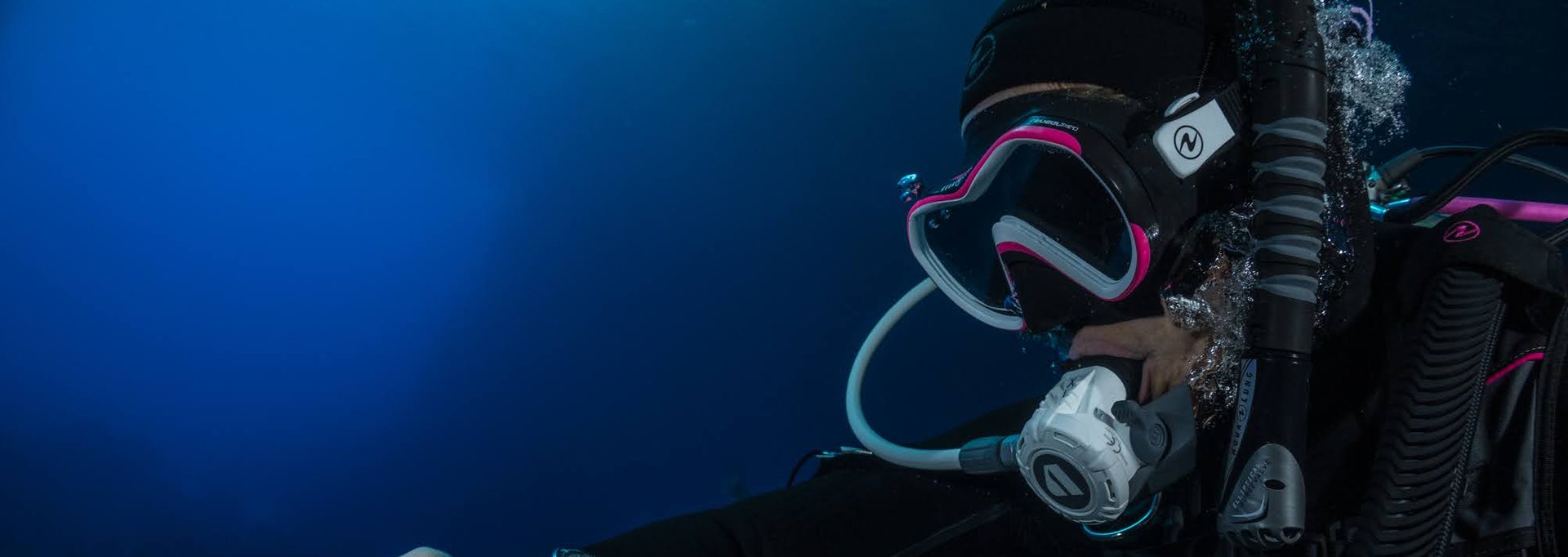 deep diving student at the poor knights islands