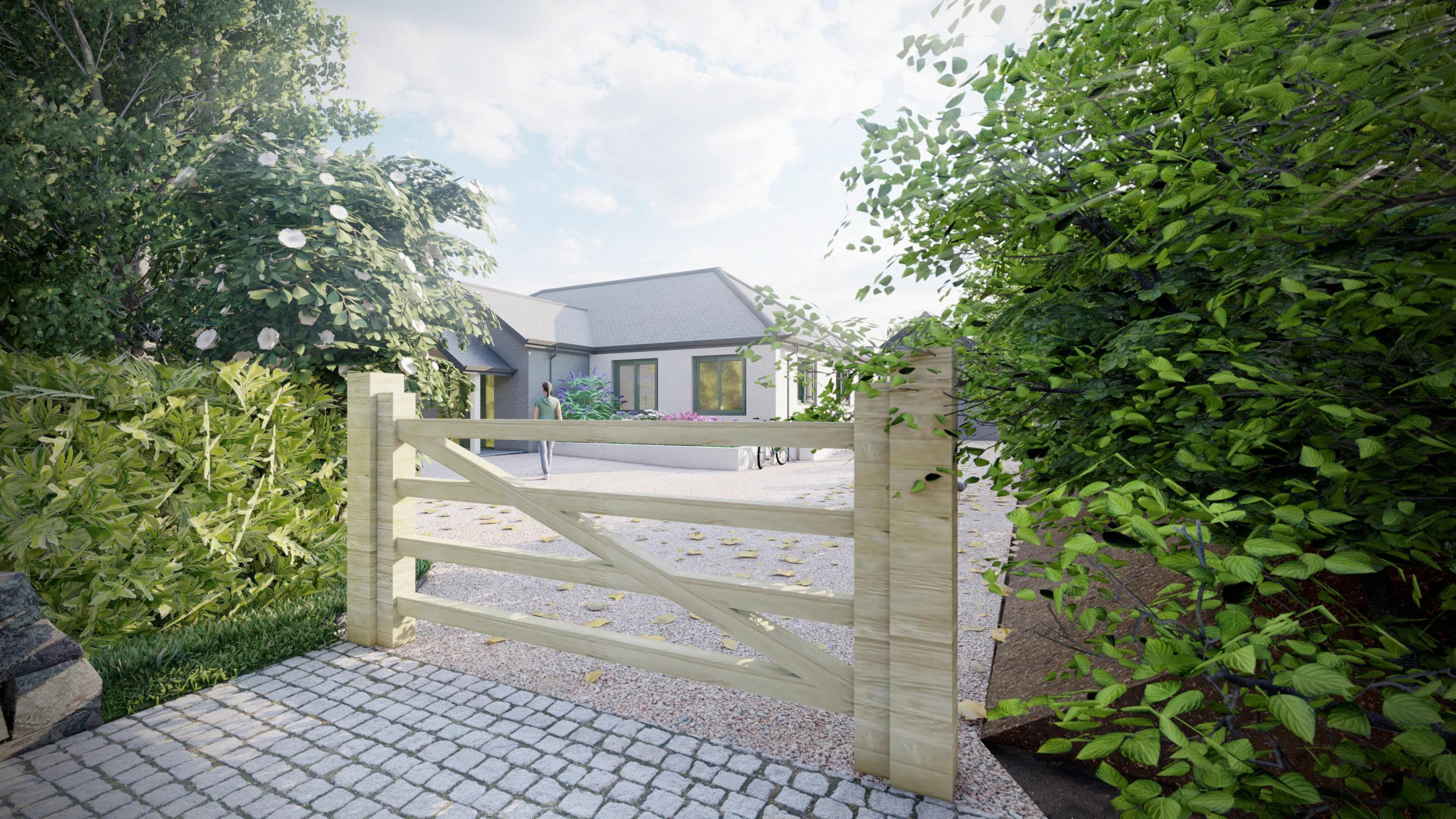 Gate view of the house