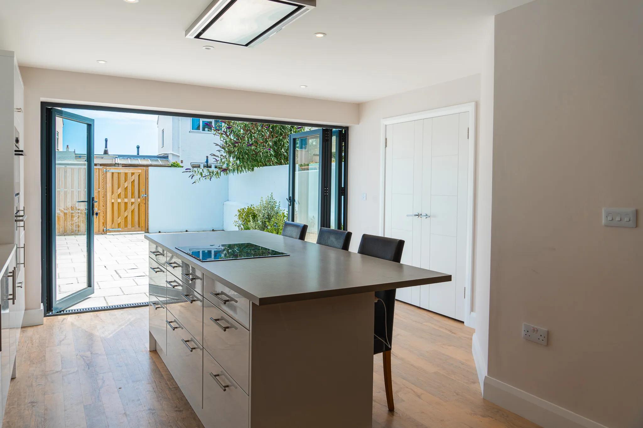 Interior shot of island in kitchen
