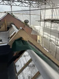 The roof of Victoria Road Work in Progress