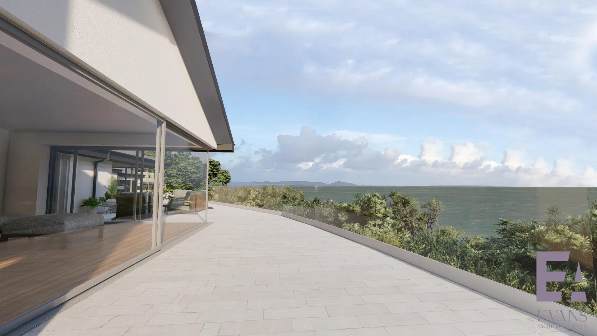 Exterior shot with outdoor area