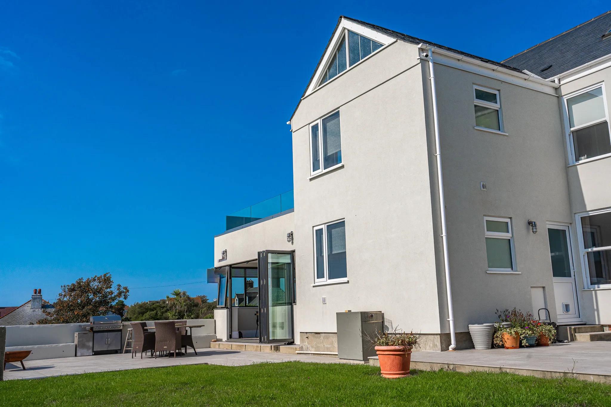 External shot with garden in view