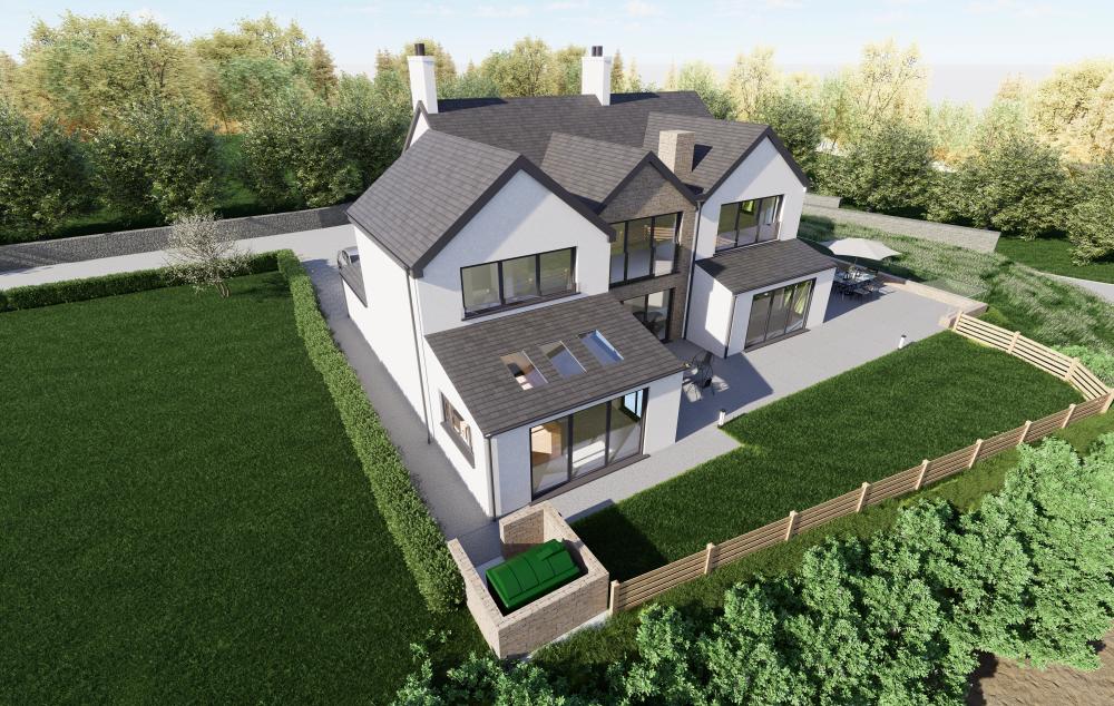 Pilots View exterior shot right with garden