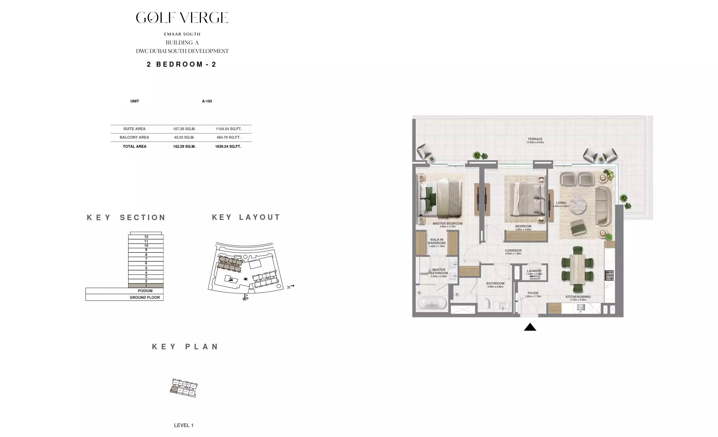 Floor plan Type 2 | 2 BR