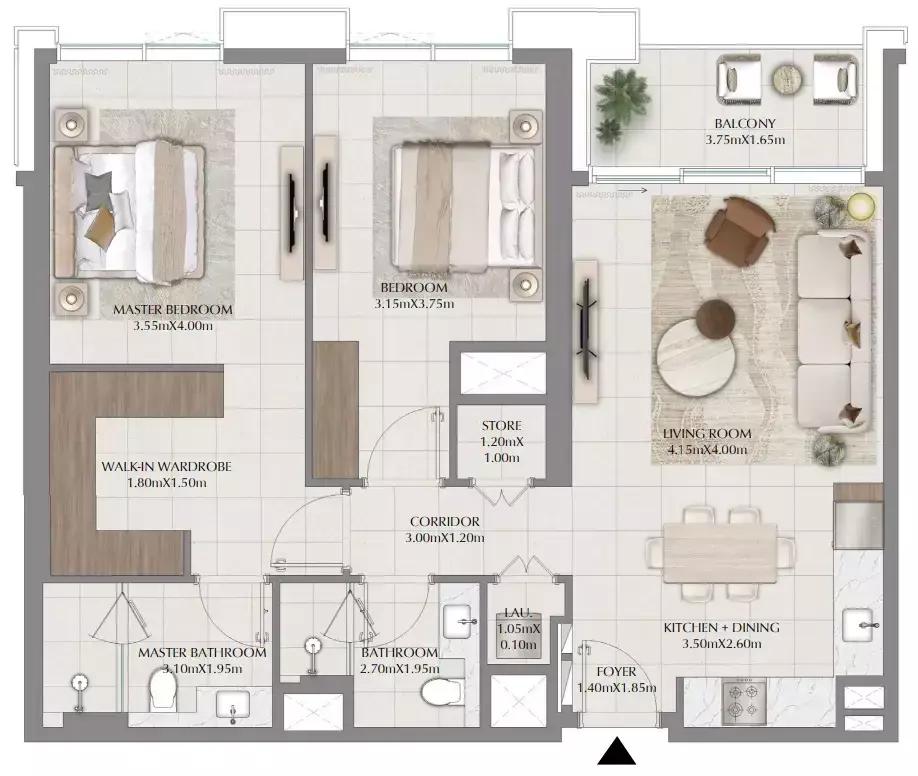 Floor plan Type 2-5-502