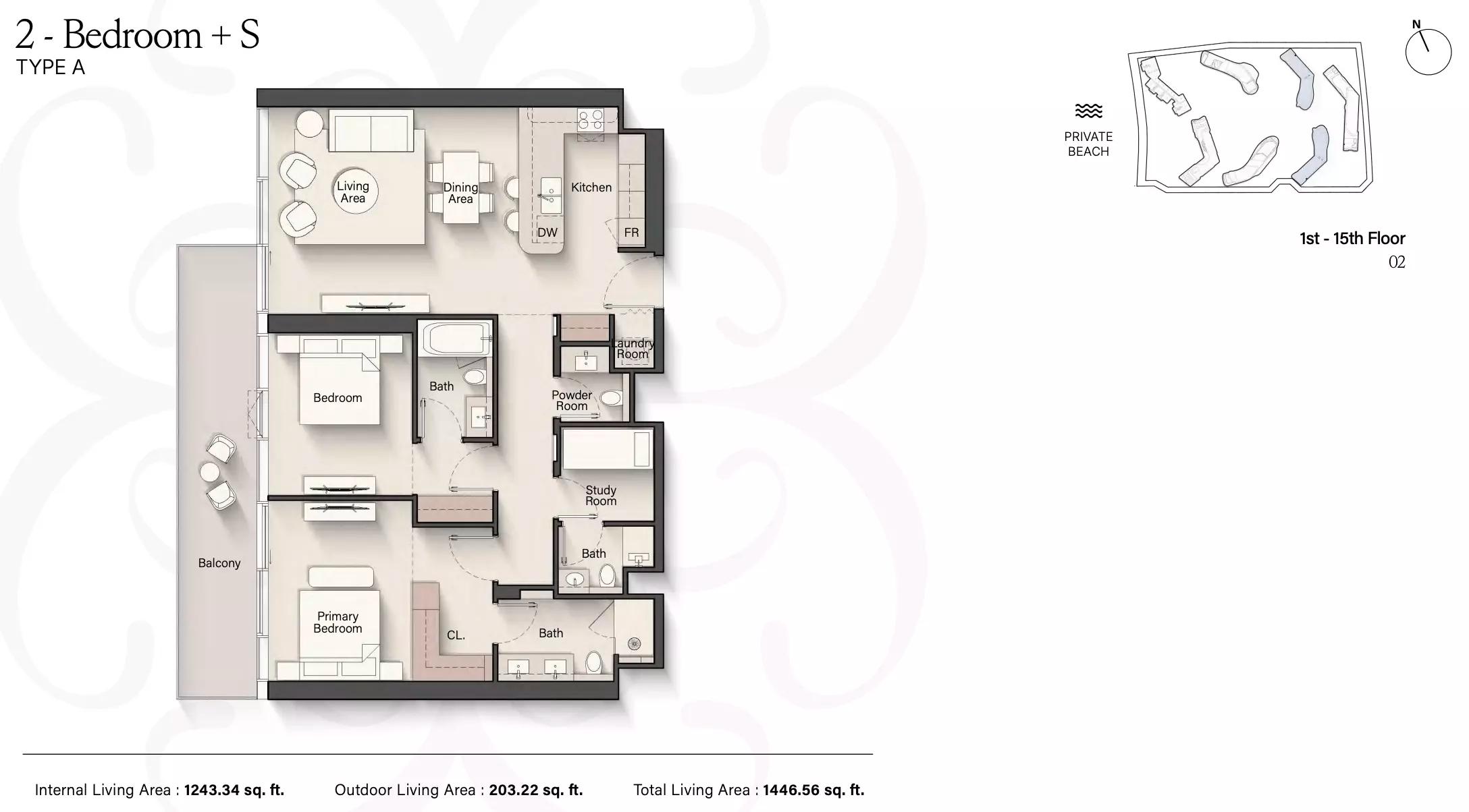 Floor plan Type A+S