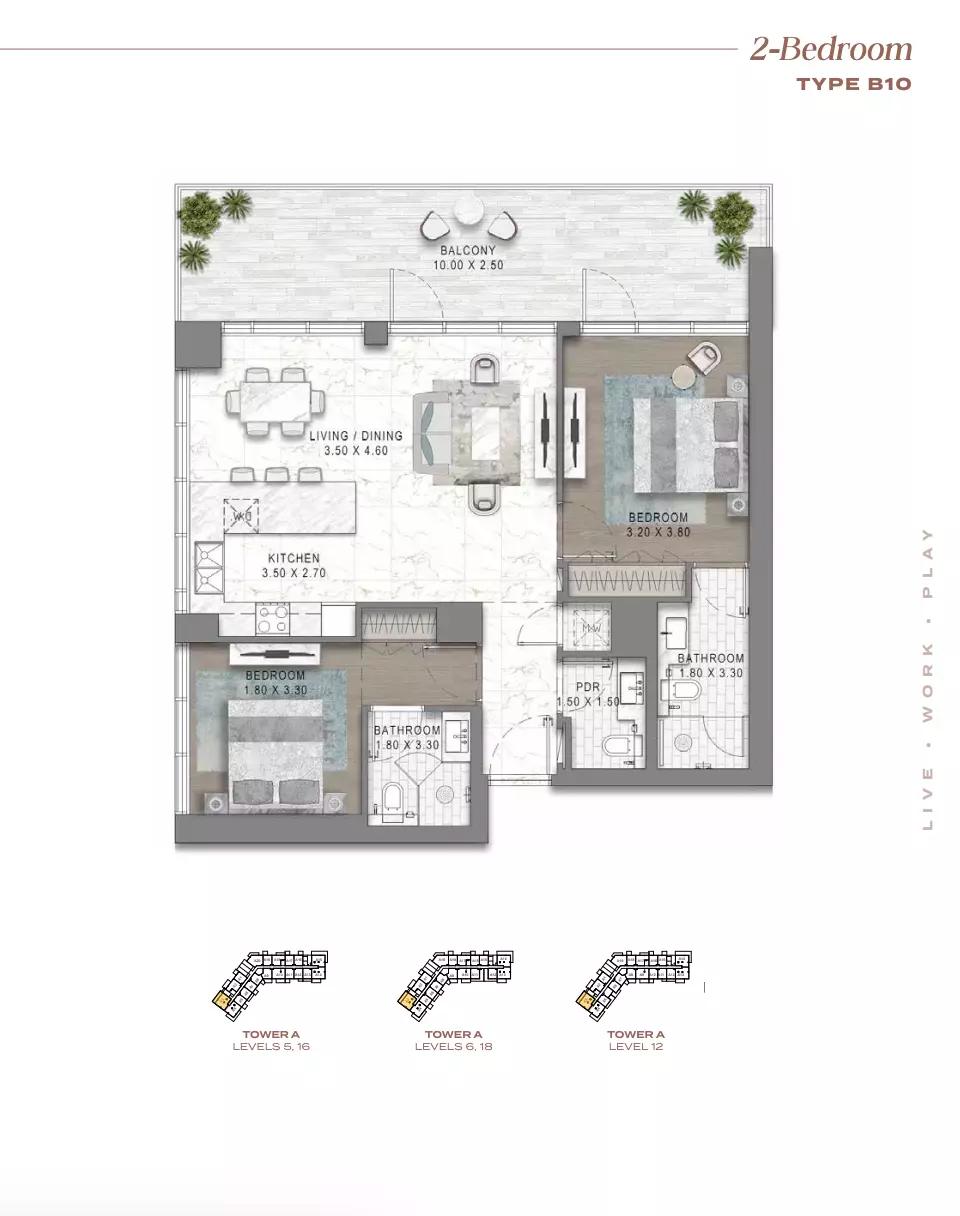 Floor plan Type B10-Tower A