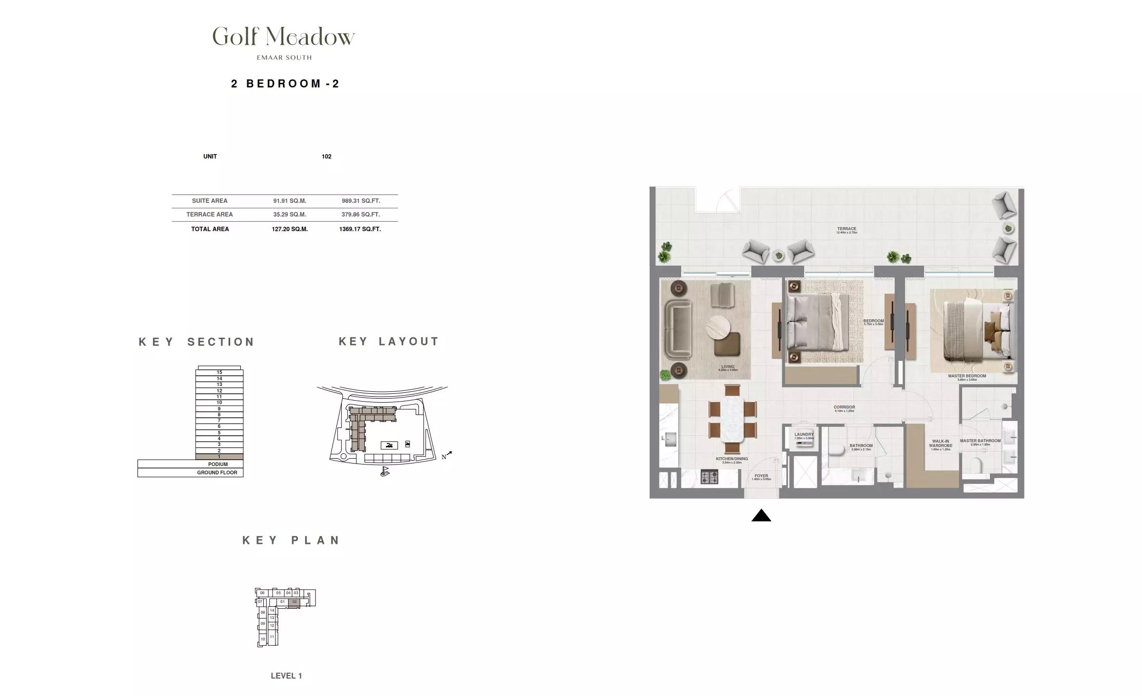 Floor plan Type 2 (Unit 102)