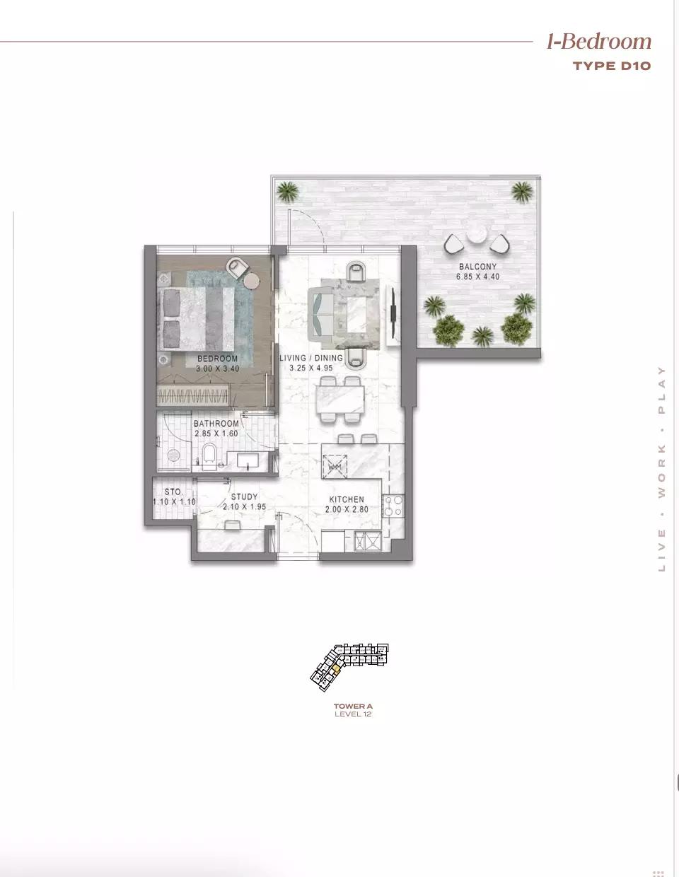 Floor plan Type D10-Tower A