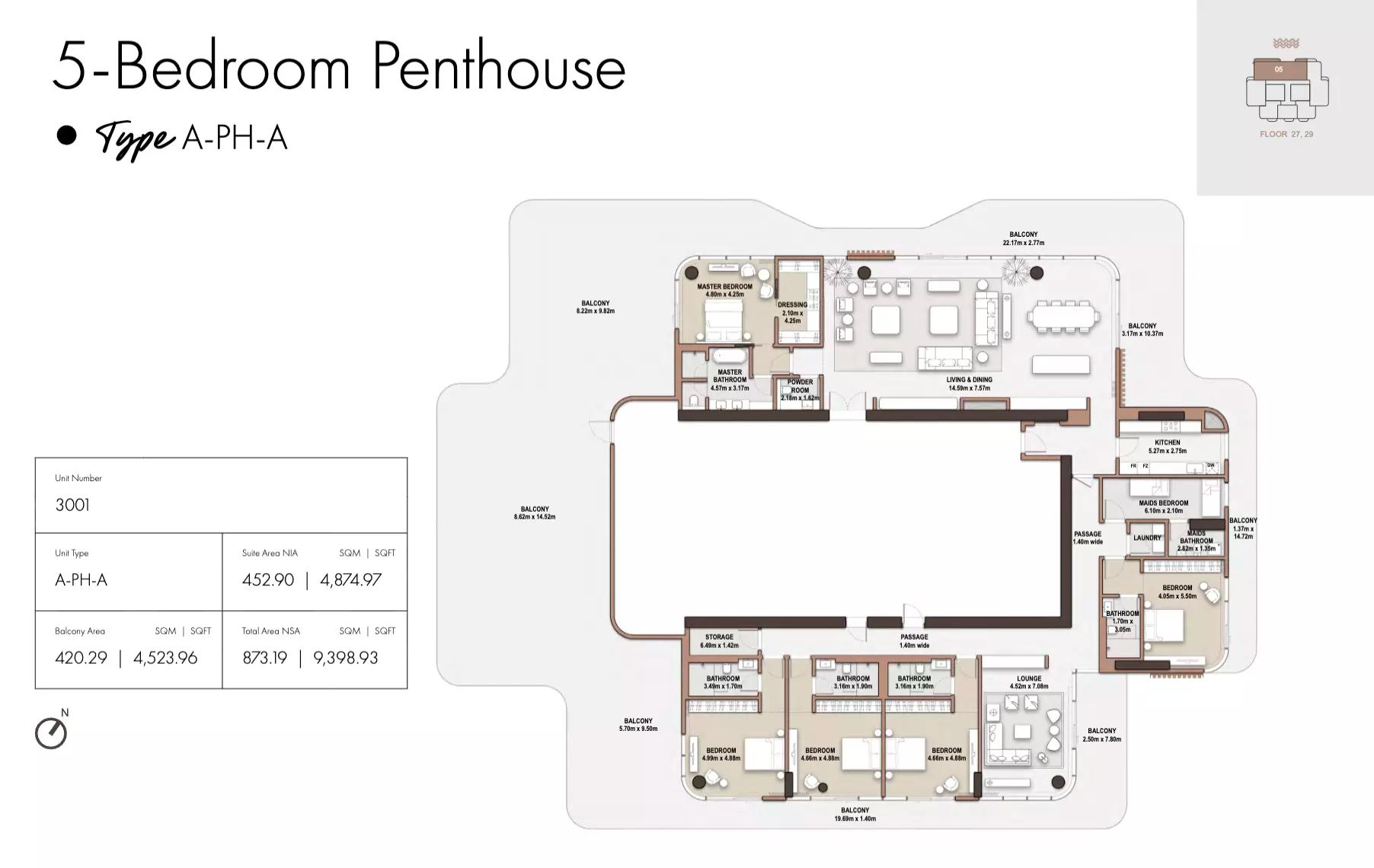 Floor plan Type A1-Tower A