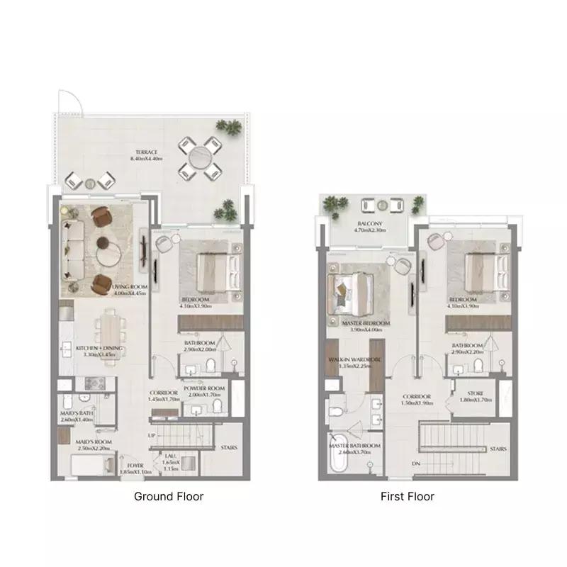 Floor plan Type TH-G-TH03
