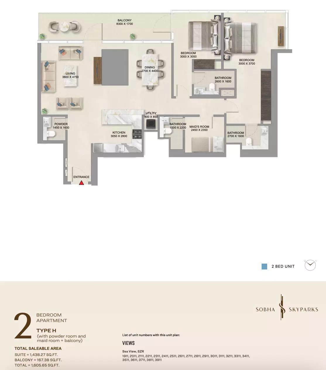 Floor plan Type H
