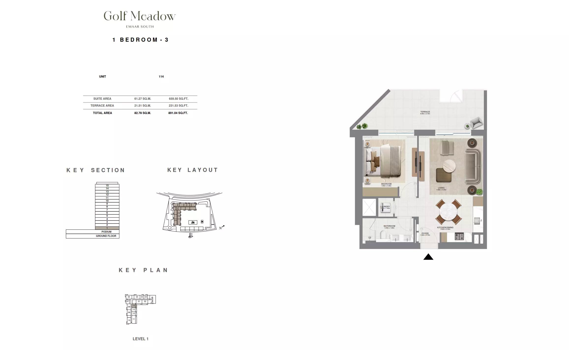 Floor plan Type 3 (Unit 114)