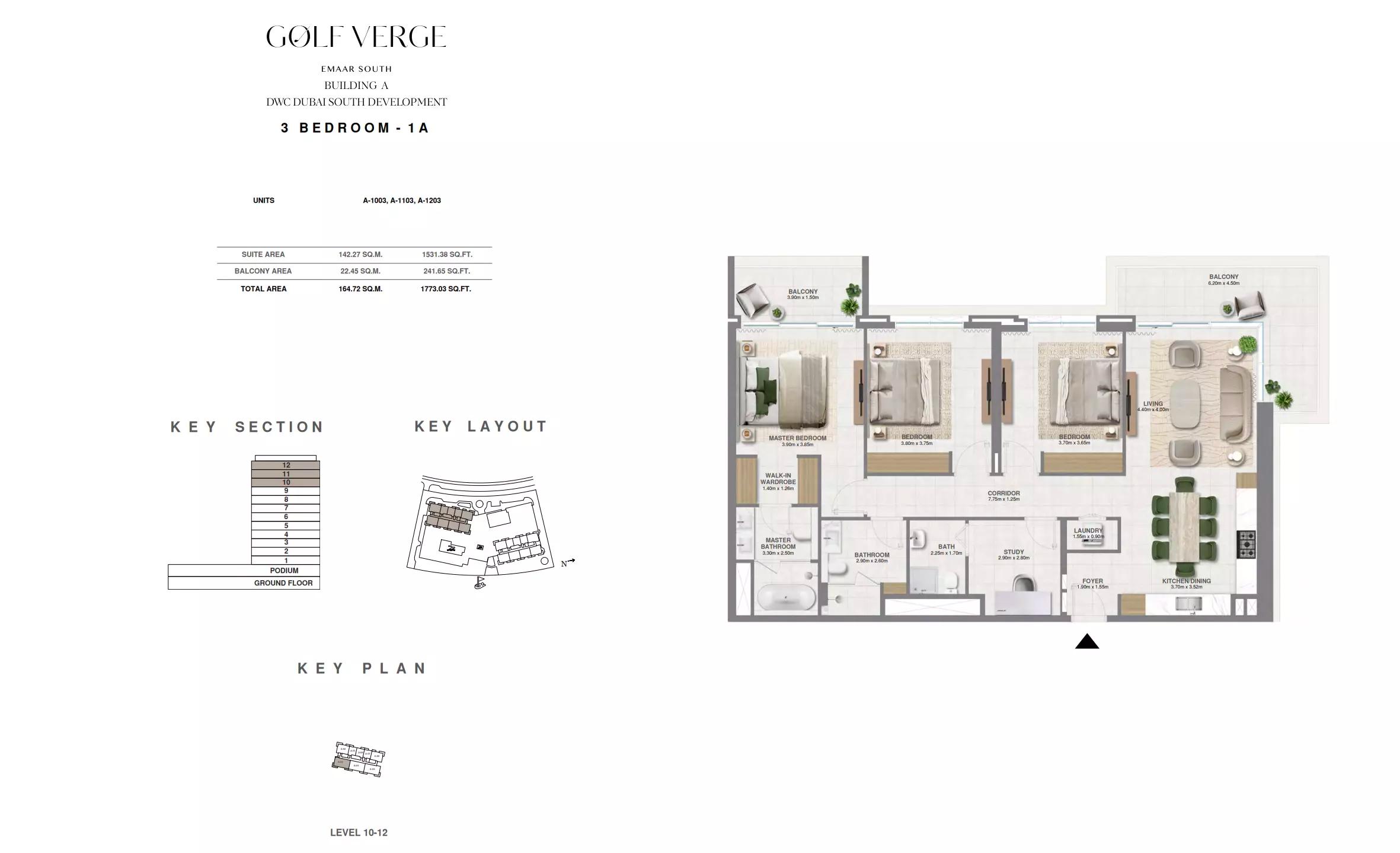 Floor plan Type 1A | 3 BR
