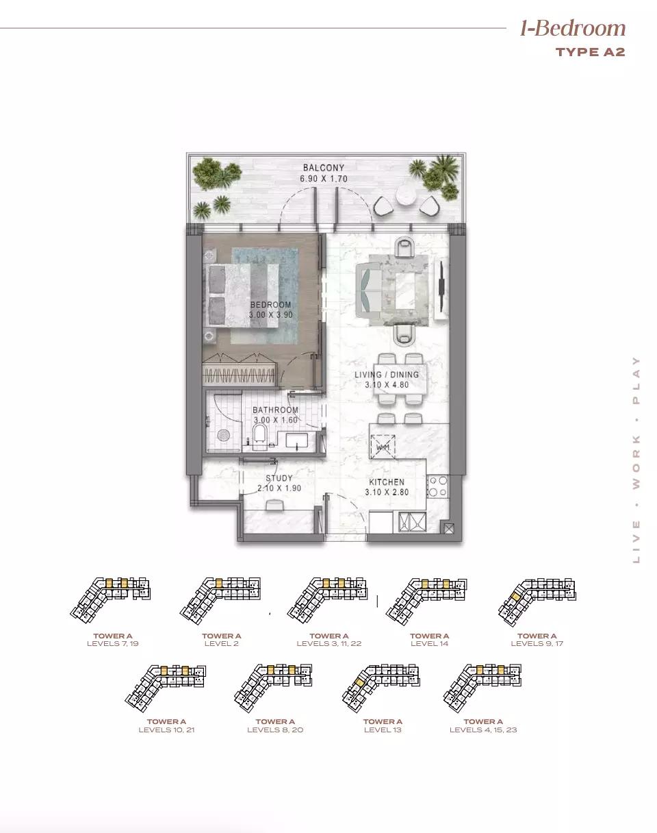 Floor plan Type A1-Tower A