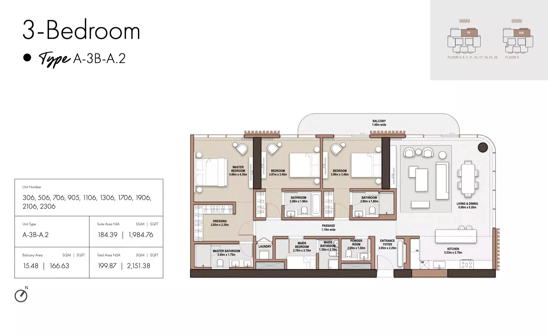Floor plan Type A2-Tower A