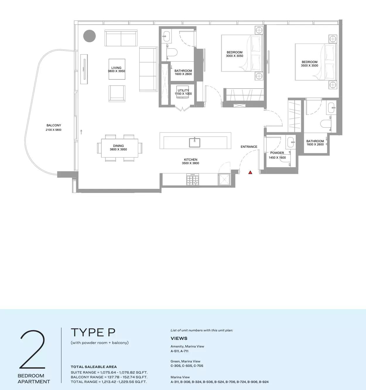 Floor plan Type P