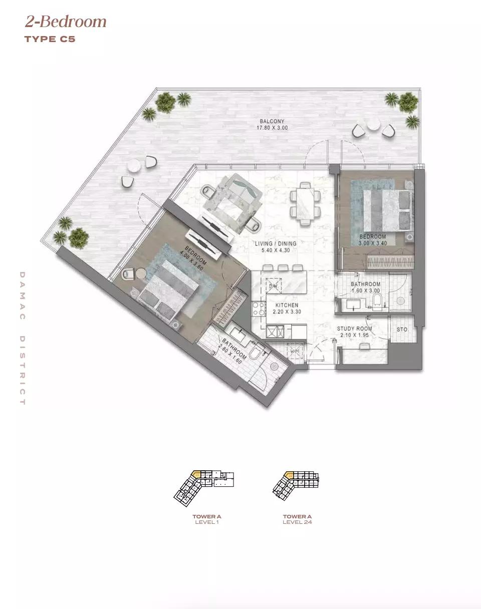 Floor plan Type C5-Tower A