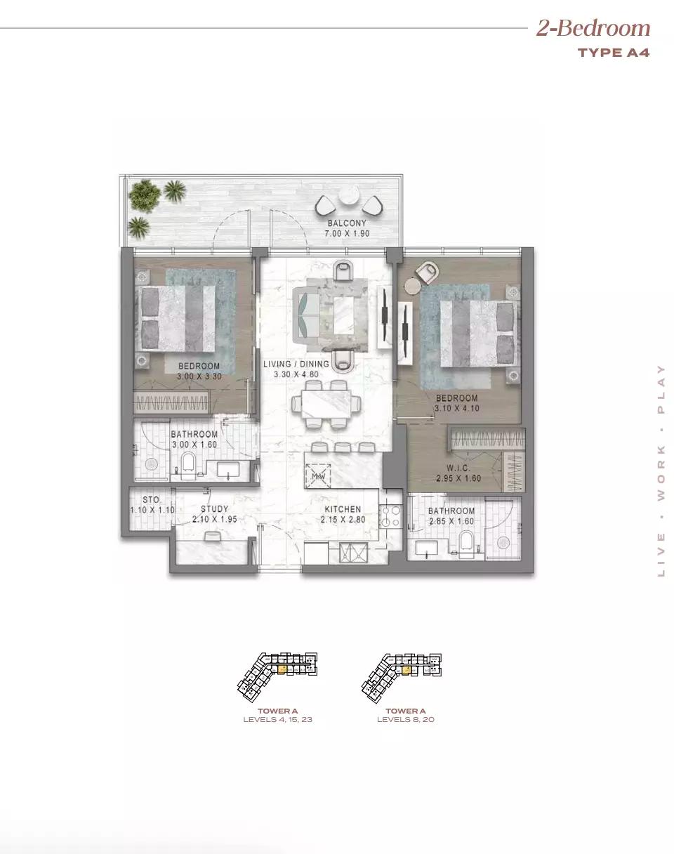 Floor plan Type A4-Tower A