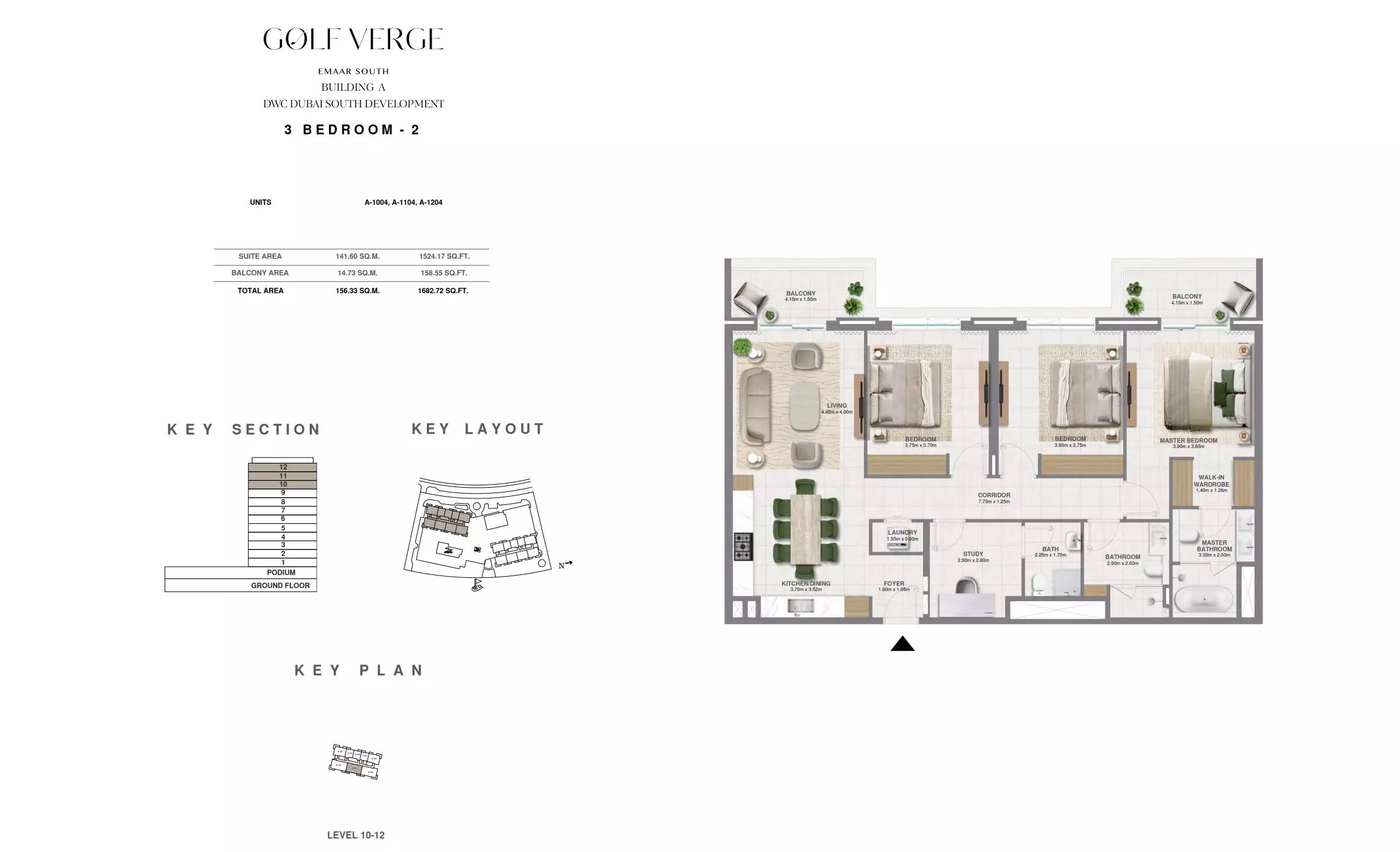 Floor plan Type 2 | 3 BR