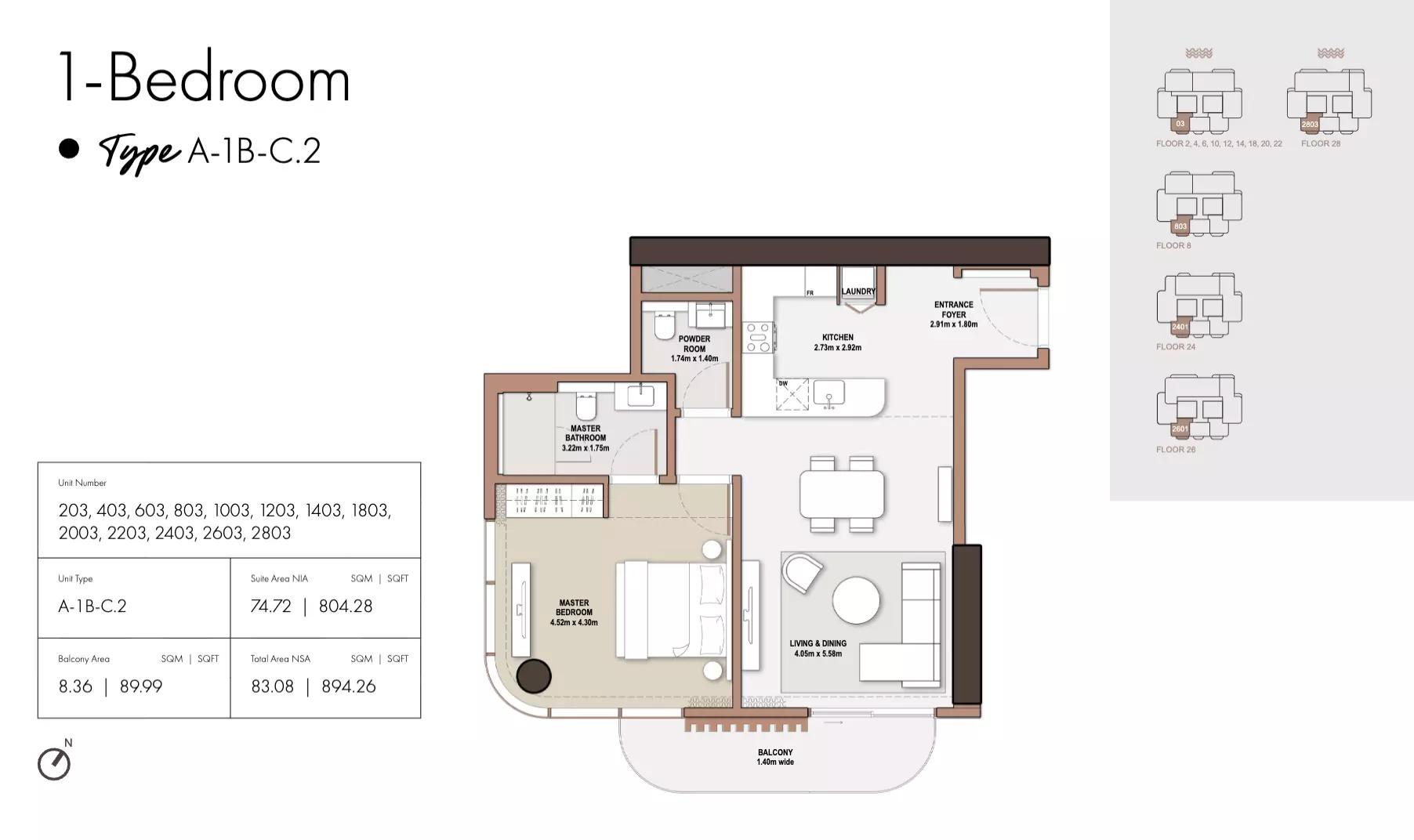 Floor plan Type C2-Tower A