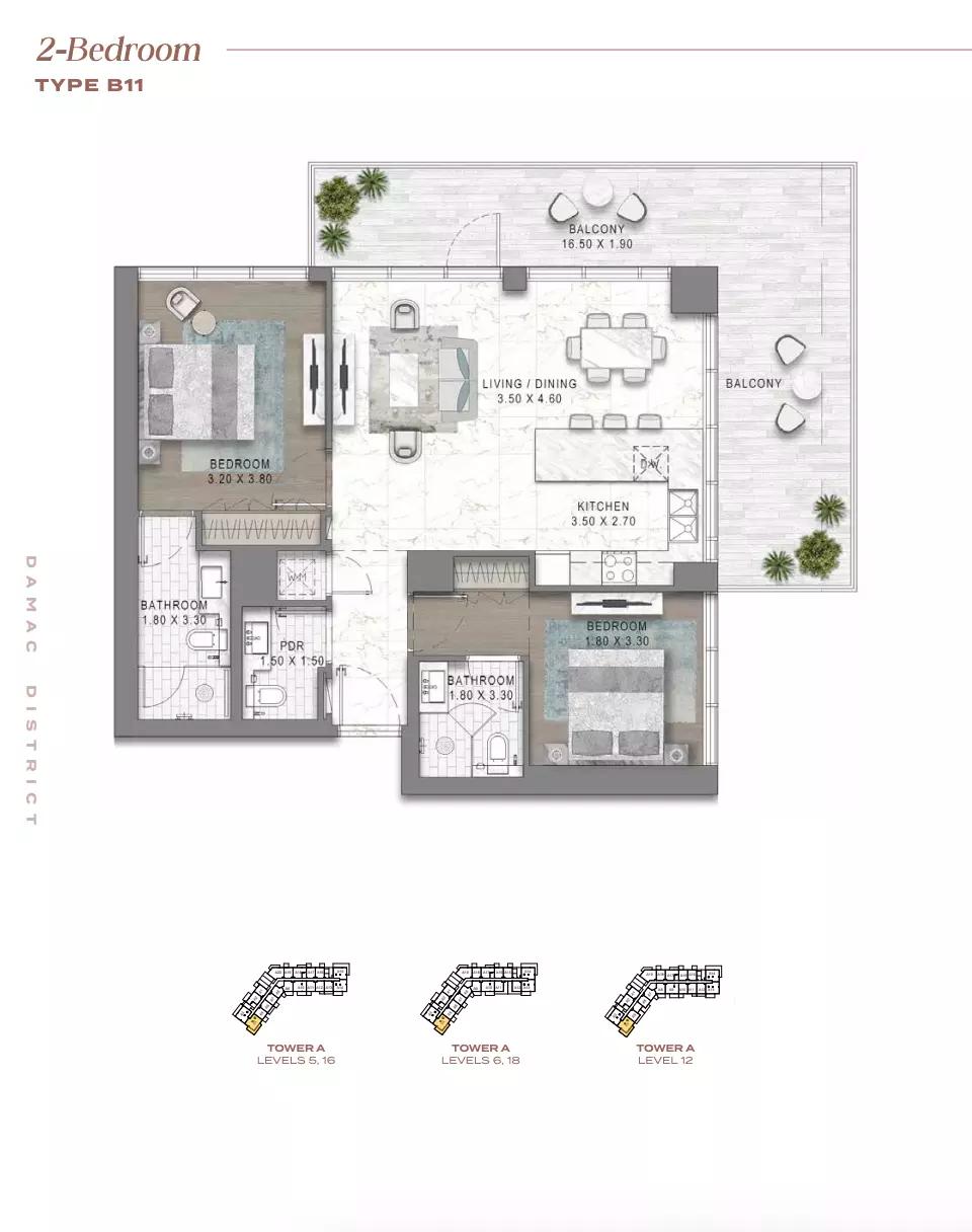 Floor plan Type B11-Tower A