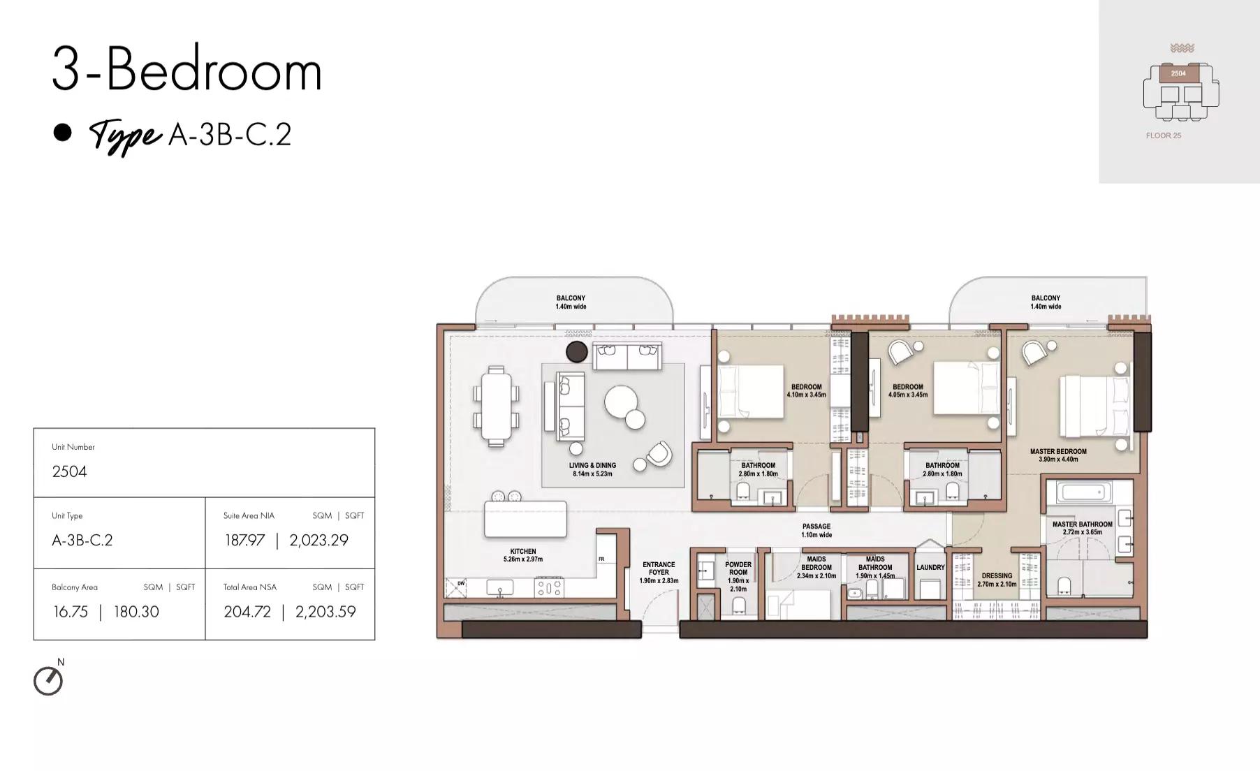 Floor plan Type C2-Tower A