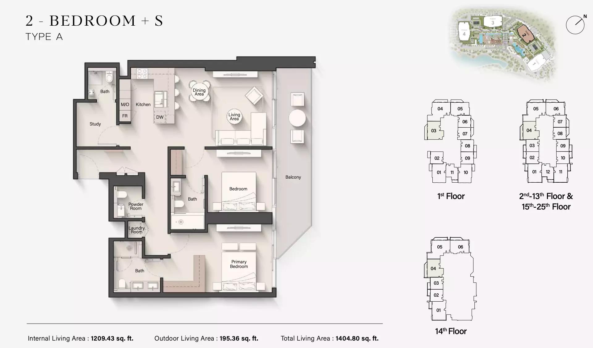 Floor plan Type A+S