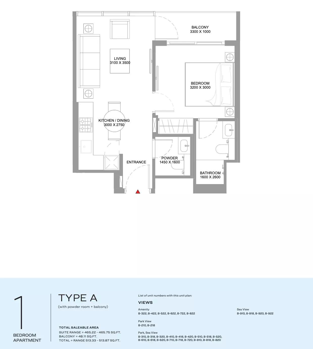 Floor plan Type A