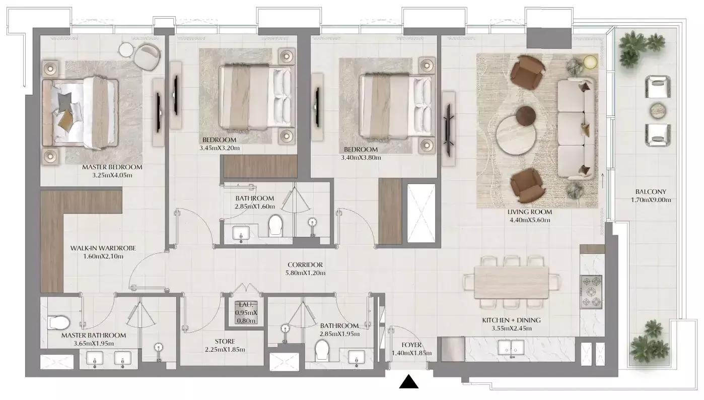 Floor plan Type 1-4-419