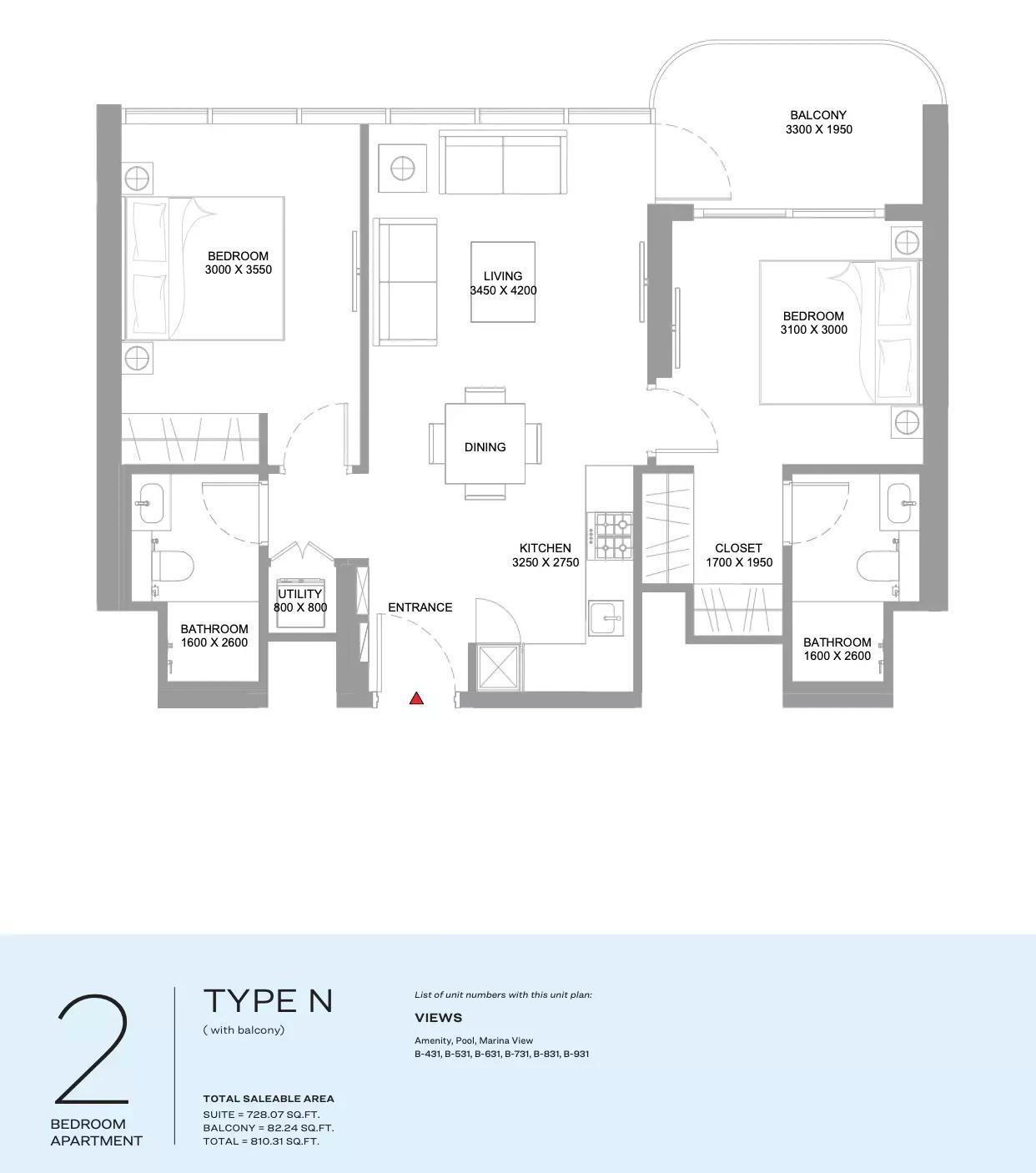 Floor plan Type N