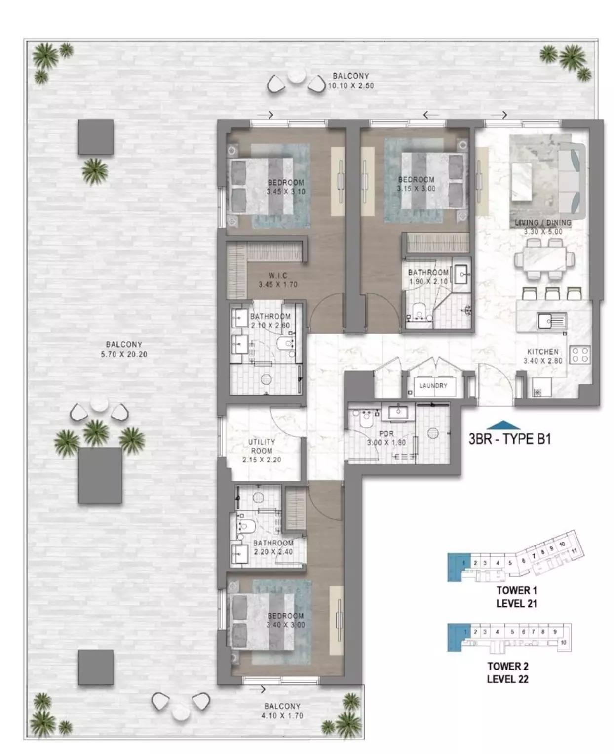 Floor plan Type B1