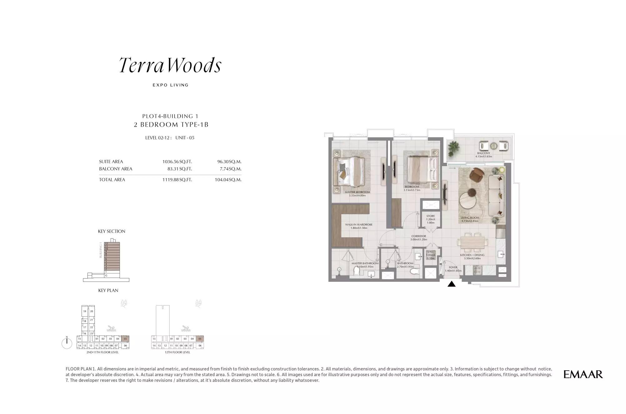 Floor plan Type 1-6-605