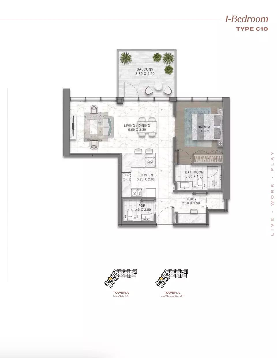 Floor plan Type C10-Tower A