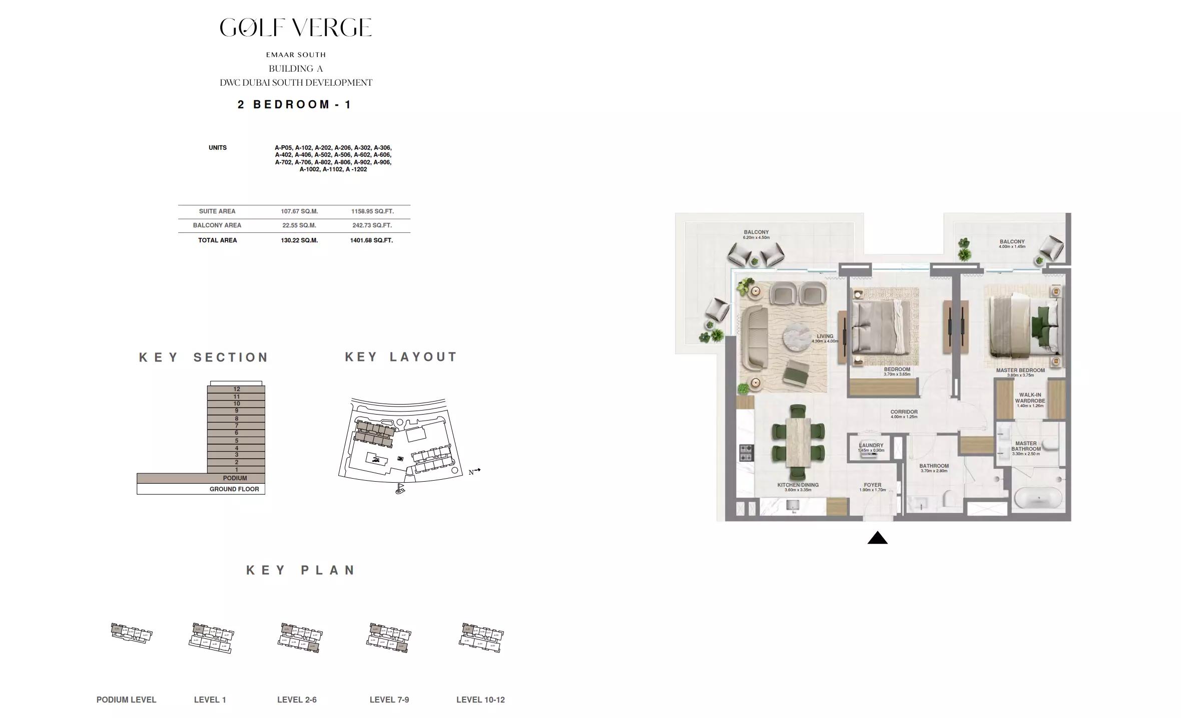 Floor plan Type 1 | 2 BR